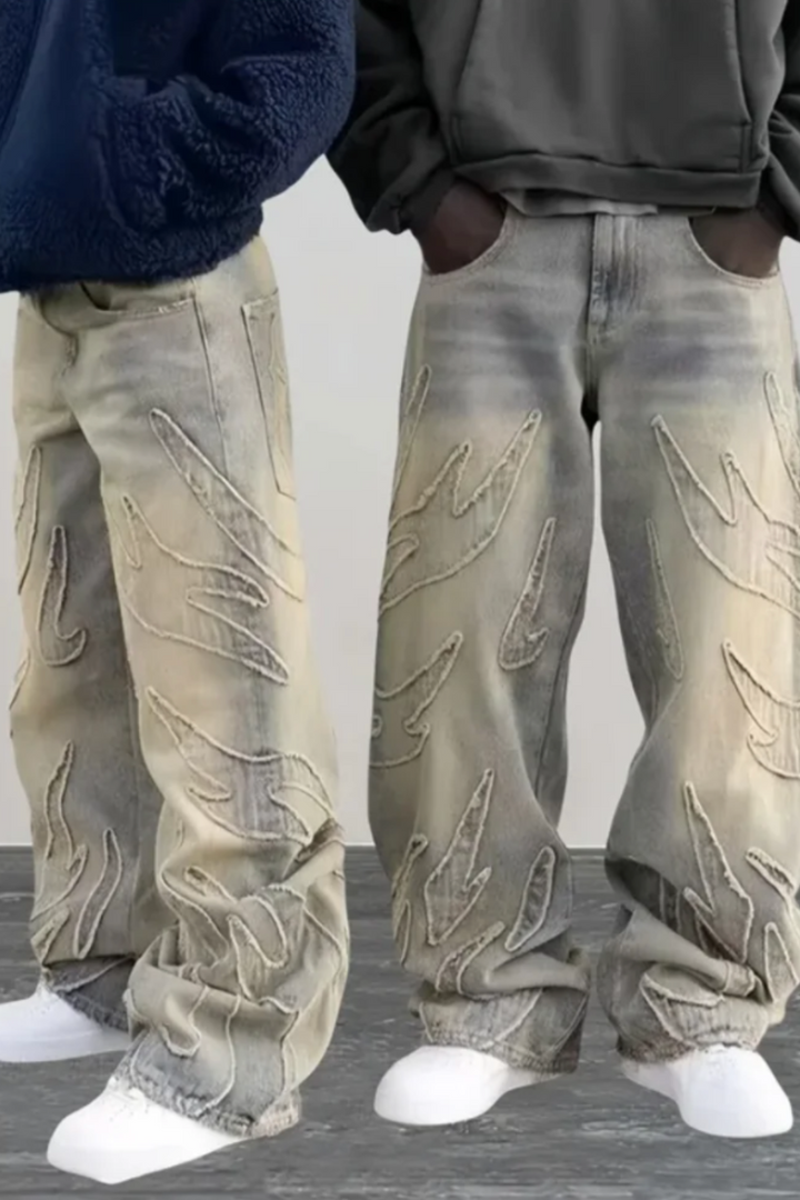 'Raw Edge' Baggy Pants