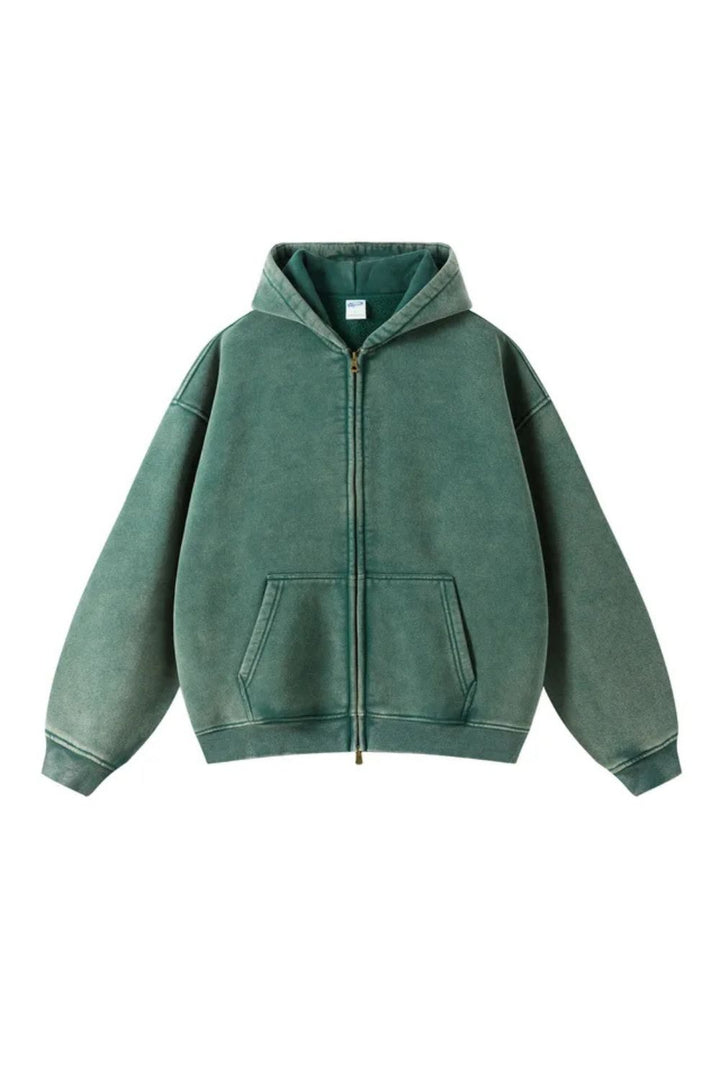 Batik Fleece Hoodie Met Ritssluiting