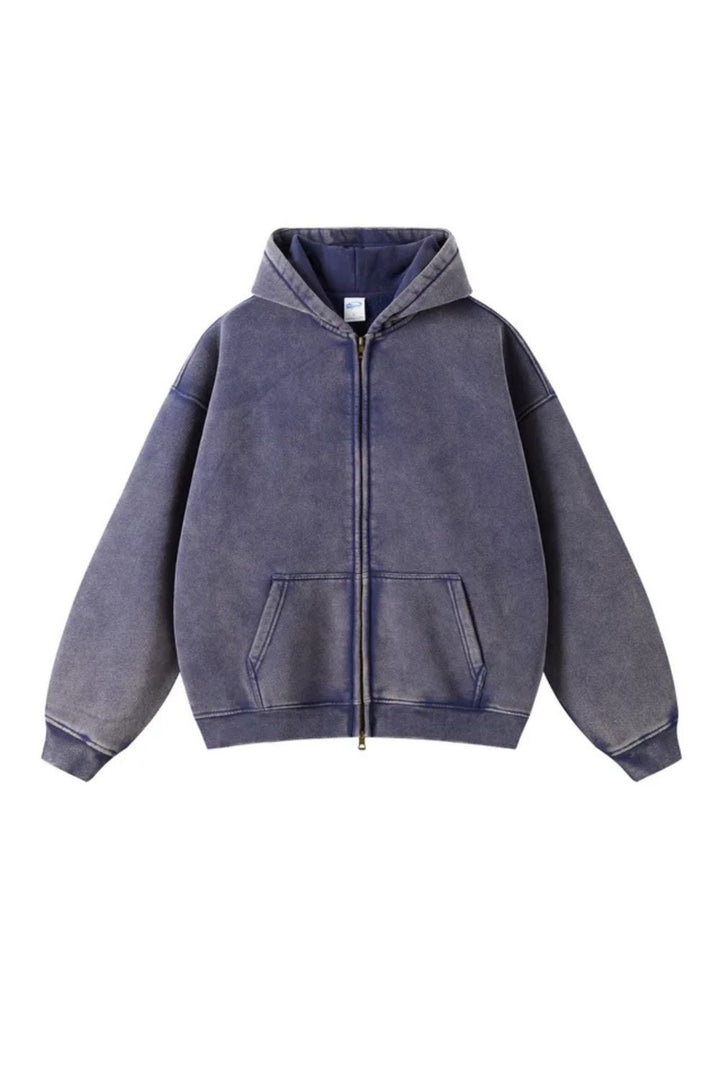 Batik Fleece Hoodie Met Ritssluiting