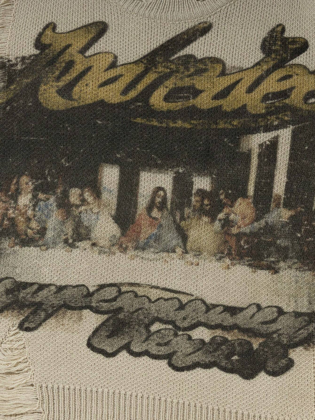 'Supper' Graphic Knitted Sweater