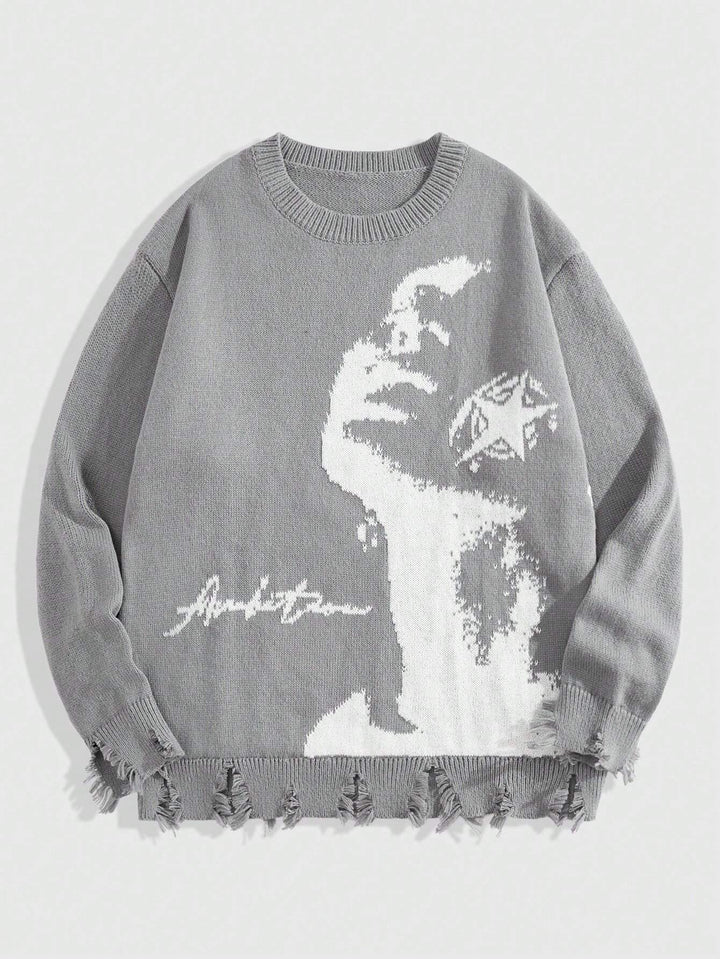 'Stargazing' graphic knitted sweater