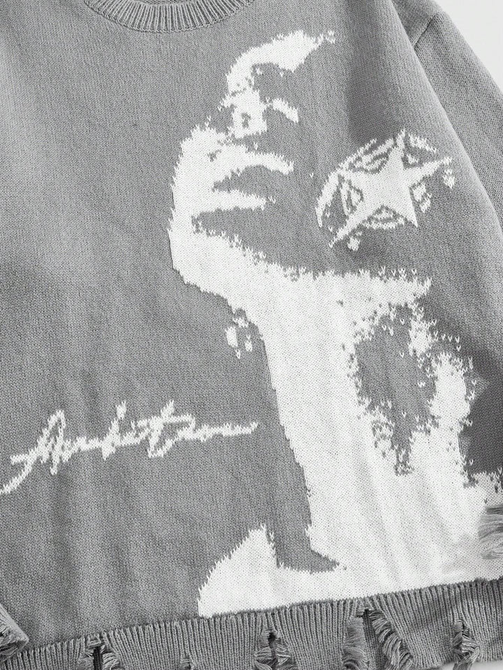 'Stargazing' graphic knitted sweater