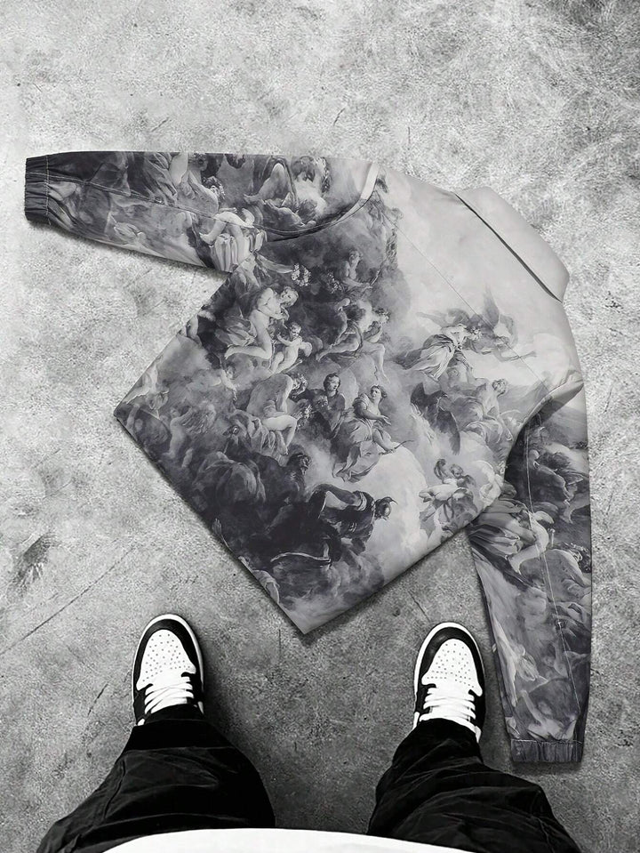 'Heavenfall' Graphic Zip-Up