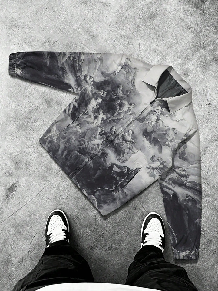 'Heavenfall' Graphic Zip-Up
