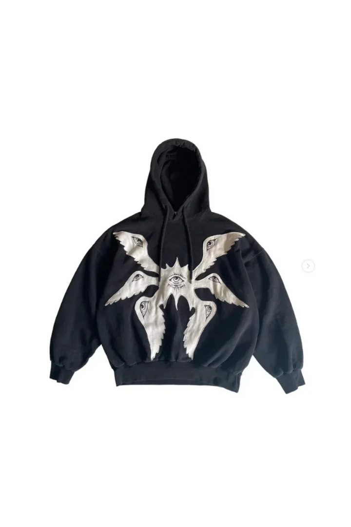 'Watchful Wings' Graphic Hoodie