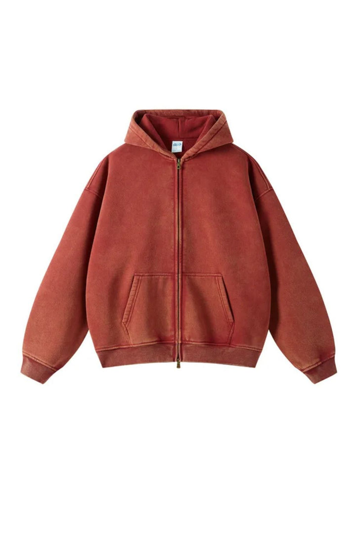 Batik Fleece Hoodie Met Ritssluiting