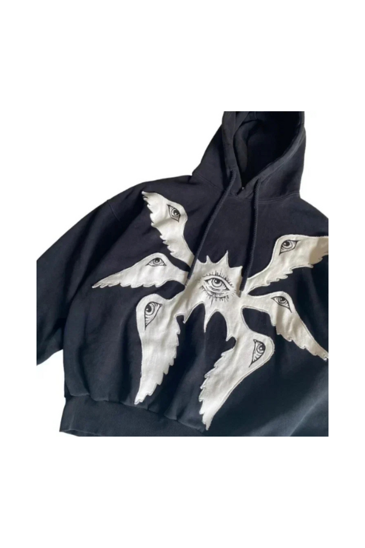 'Watchful Wings' Graphic Hoodie