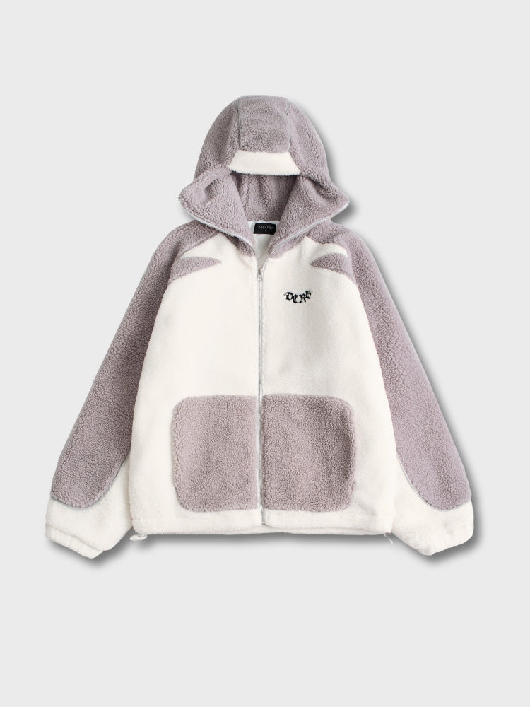 MyGarments - Wolf Grey & White Sherpa Ninja Fleece