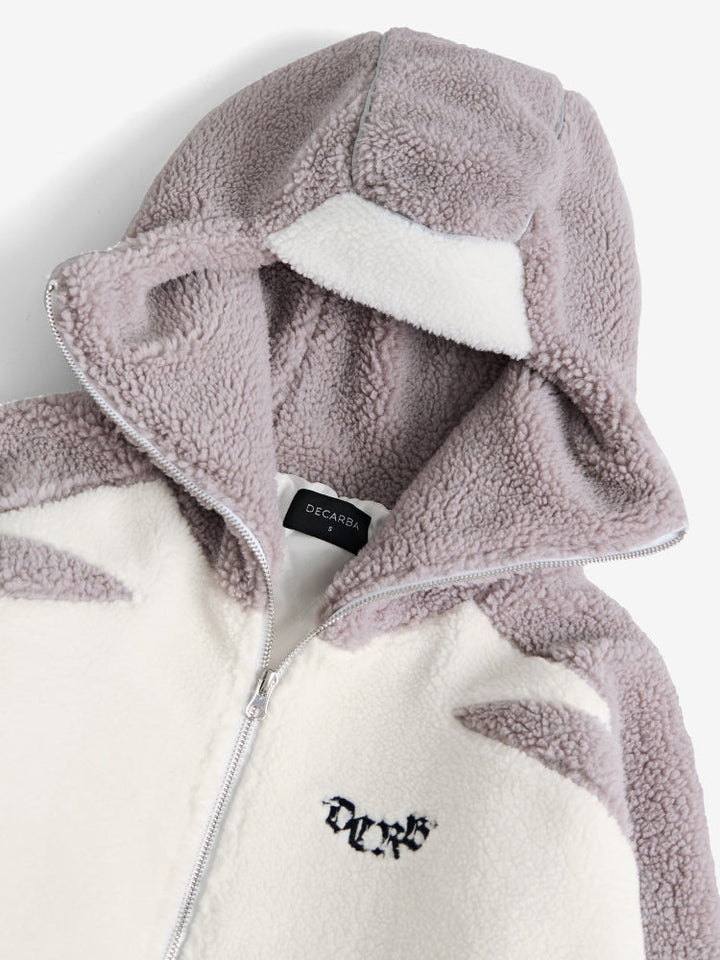 MyGarments - Wolf Grey & White Sherpa Ninja Fleece