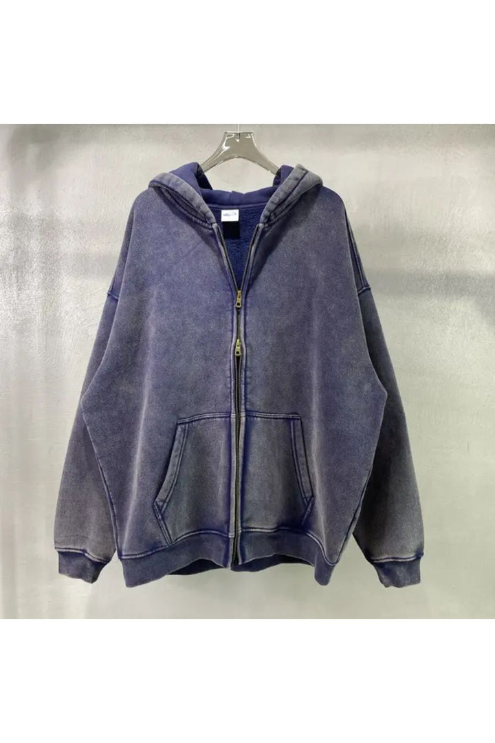 Batik Fleece Hoodie Met Ritssluiting