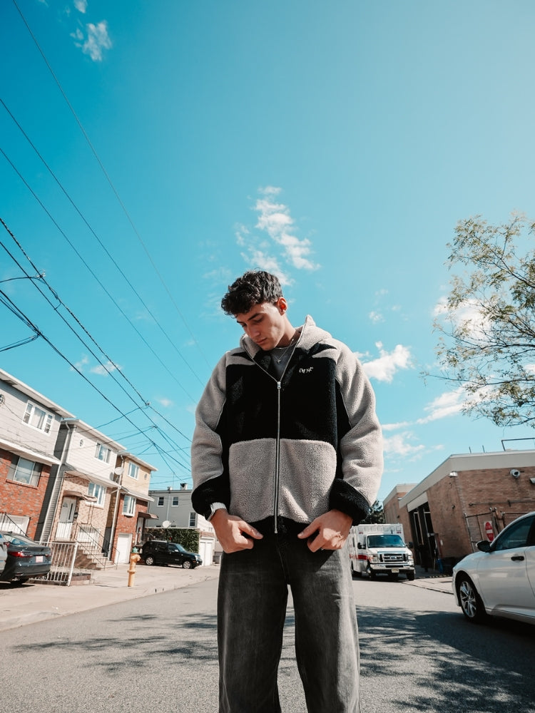 MyGarments - Wolf Grey & White Sherpa Ninja Fleece