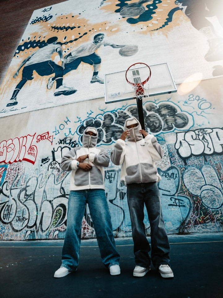 MyGarments - Wolf Grey & White Sherpa Ninja Fleece