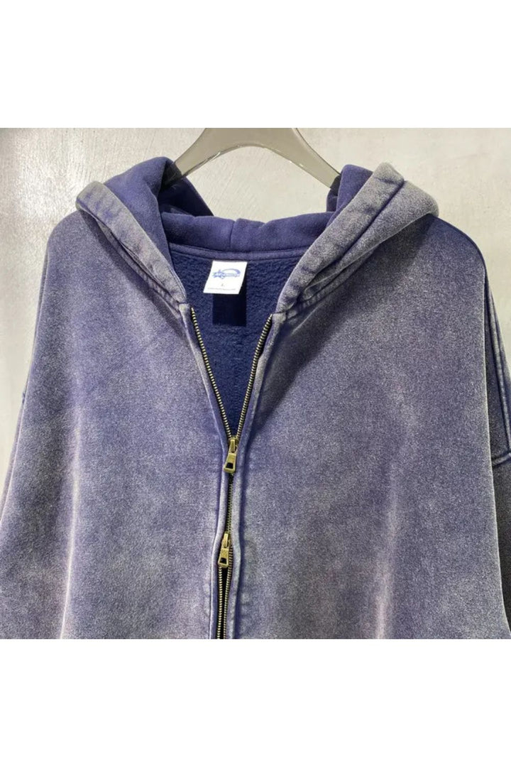 Batik Fleece Hoodie Met Ritssluiting