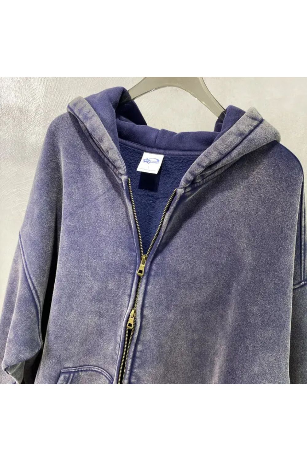 Batik Fleece Hoodie Met Ritssluiting