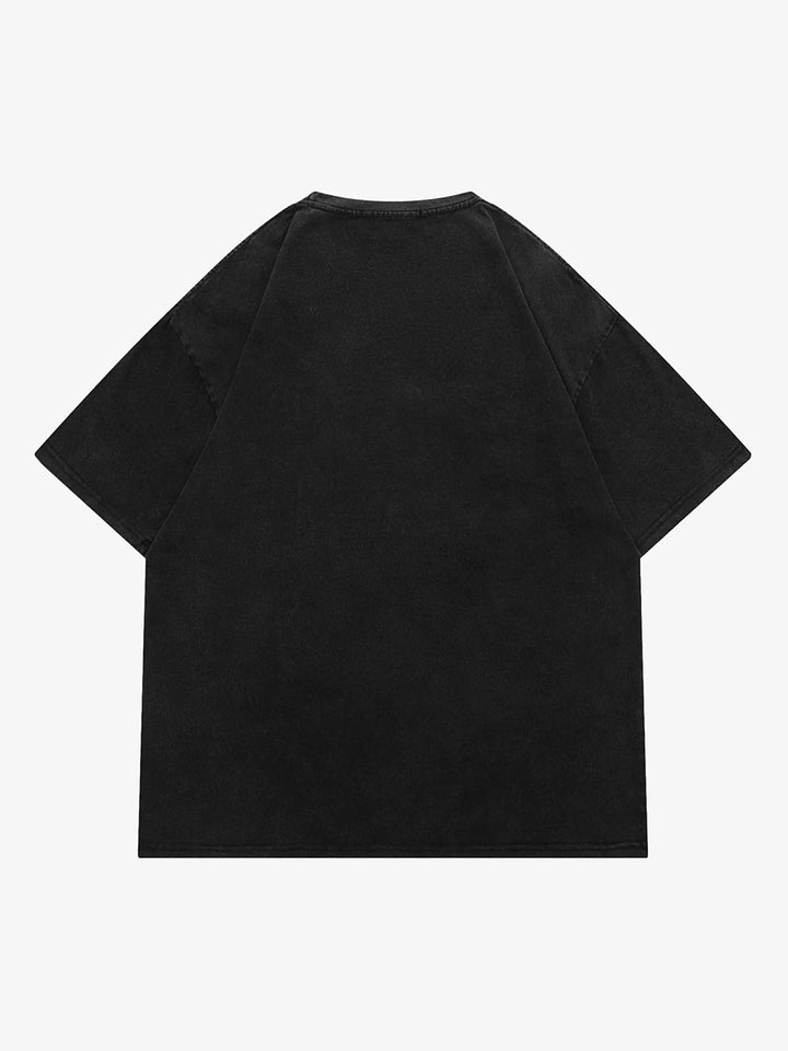 Abstract Portrait Print T-shirt - 1619