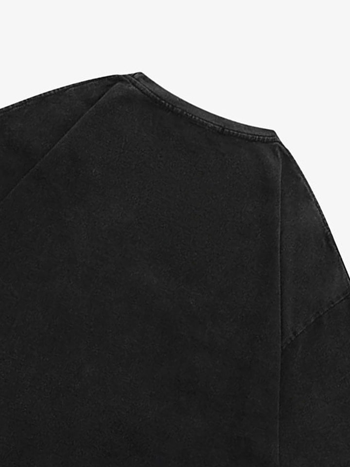 Abstract Portrait Print T-shirt - 1619