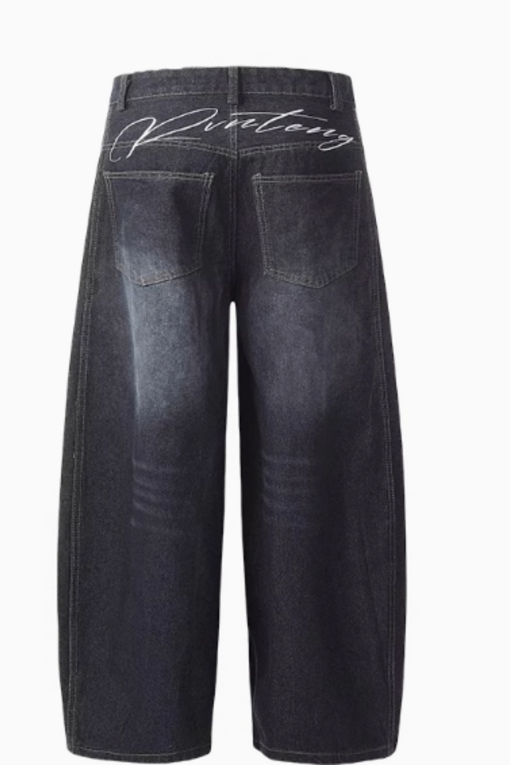 'Axel' Retro Washed Scimitar Jeans