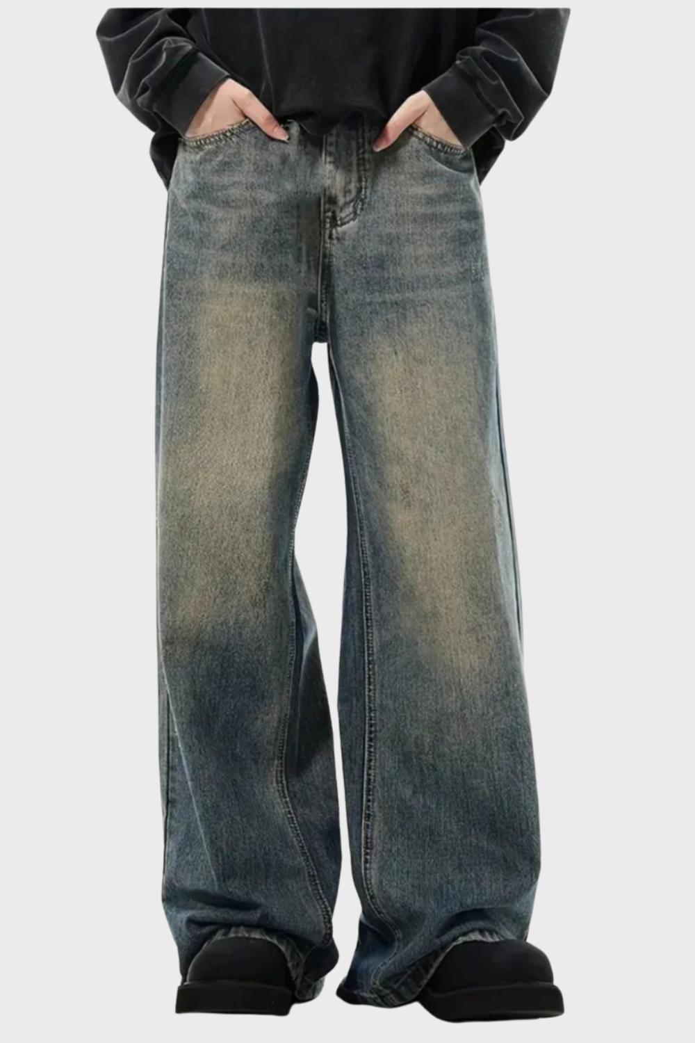 'Belong To The Street' Washed Baggy Jeans