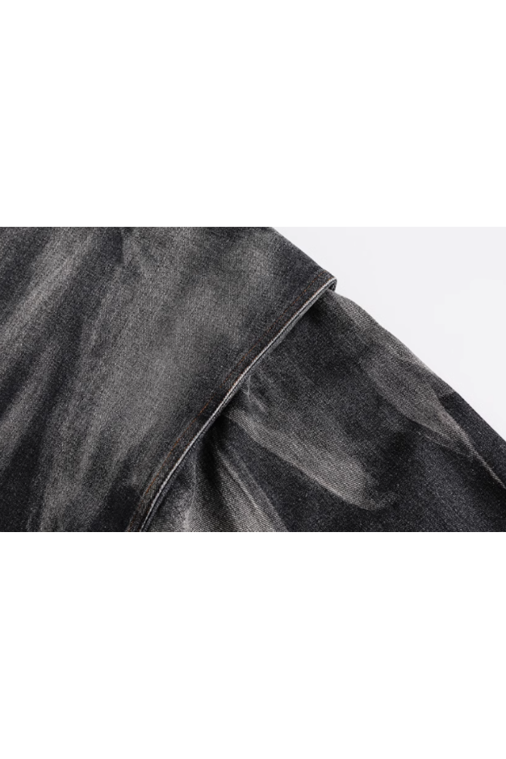 'Blaze' Washed Gradient Hooded Denim Jacket