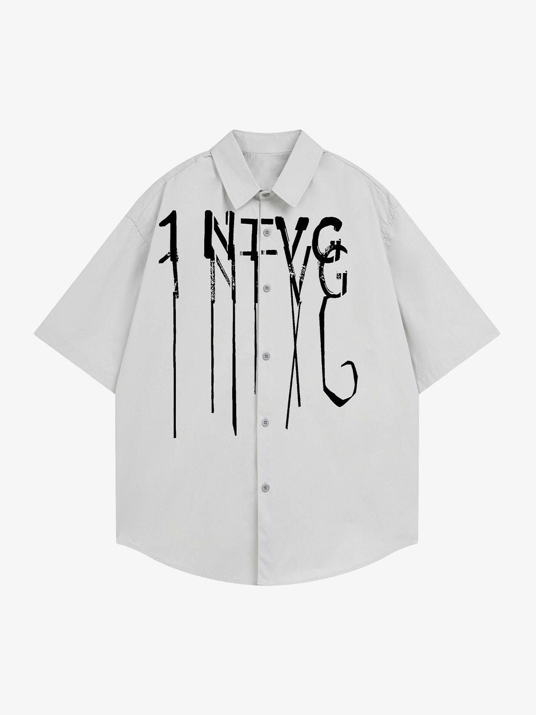 Bold Letter Graphic Short-Sleeve Shirt