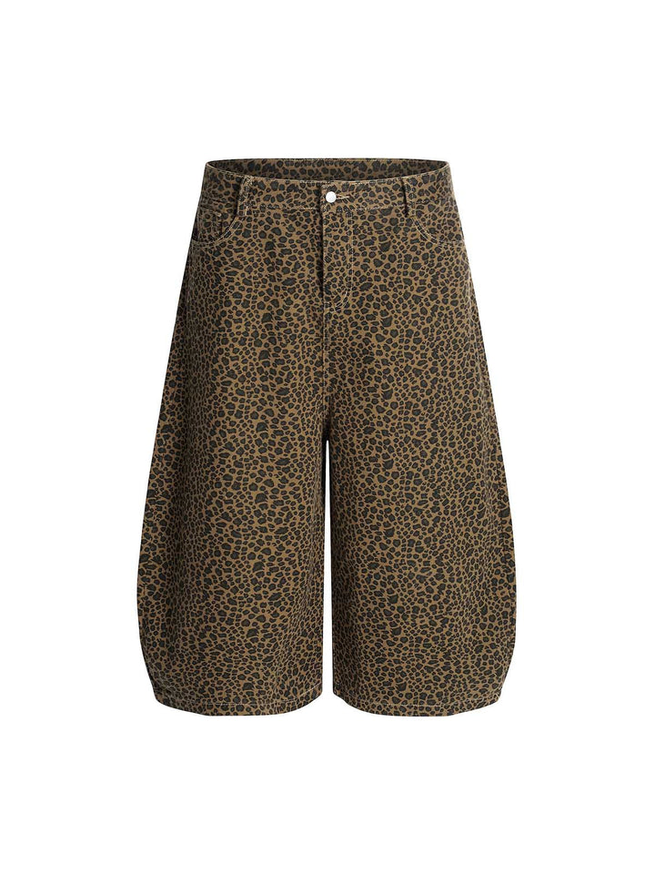 Cheetah Print Baggy Barrel Jorts