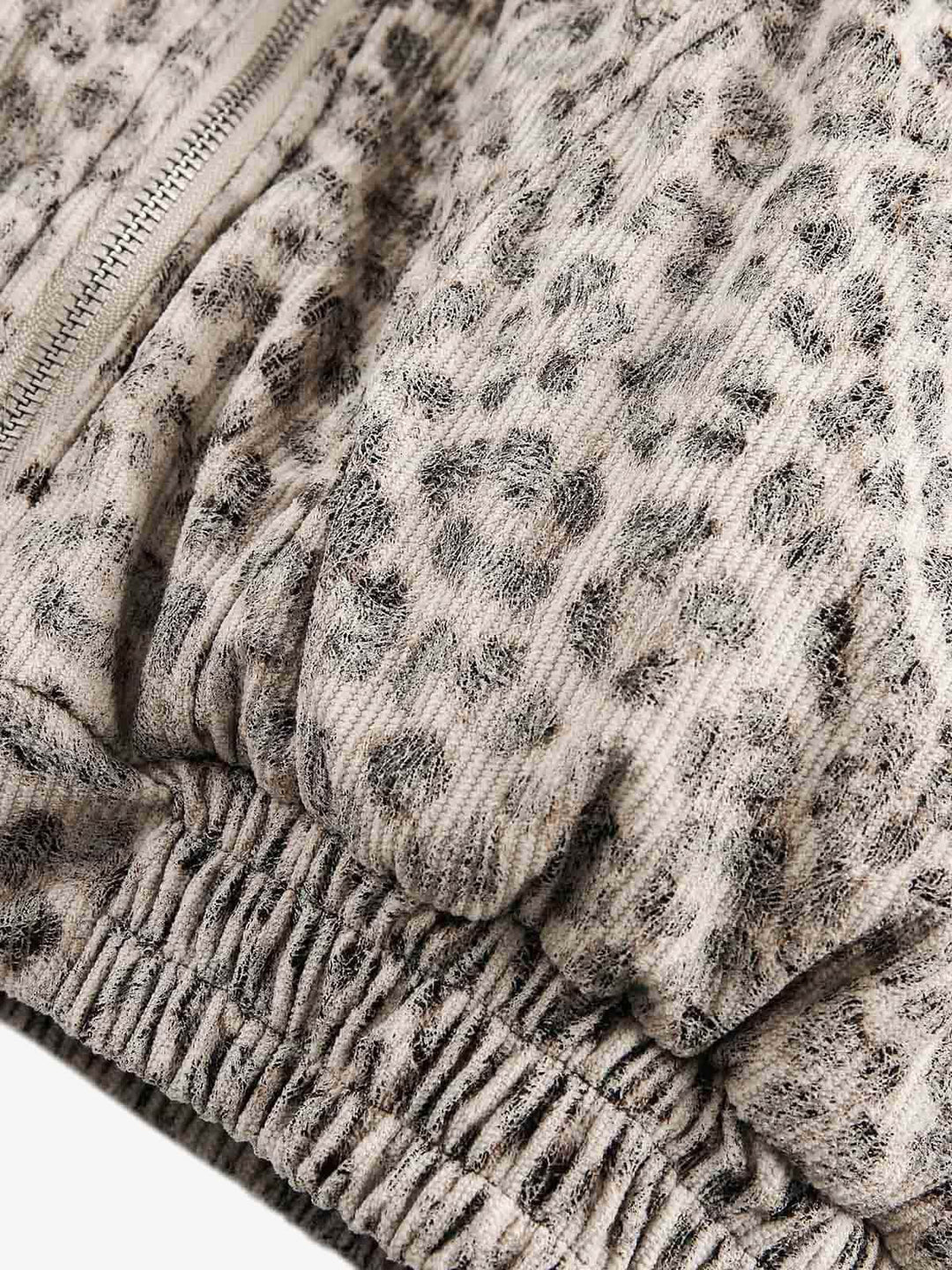 Cheetah Print Mink Fur Hooded Jacket - 2270