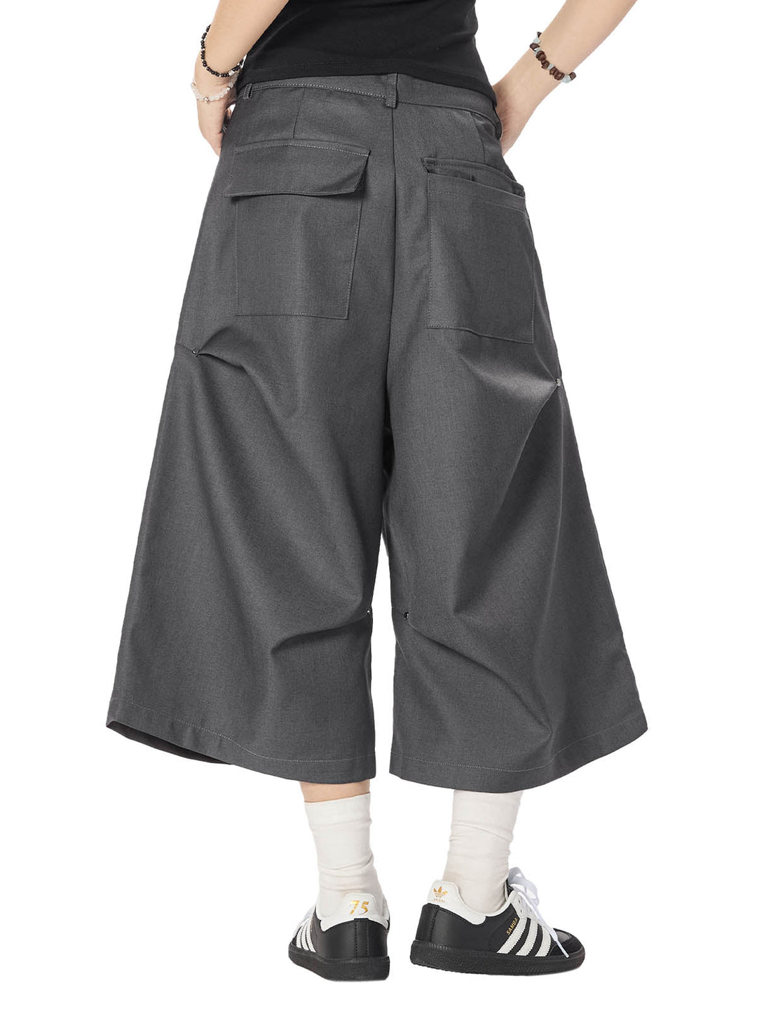 Cleanfit High Waist Baggy Cropped Trousers