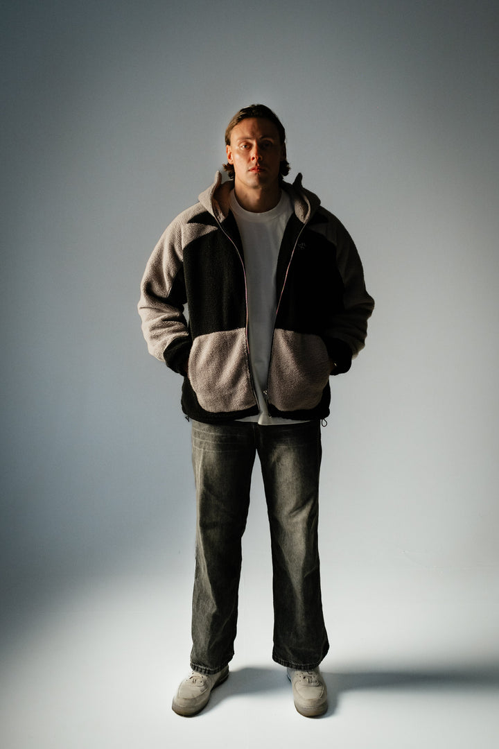 MyGarments - Black & Grey Sherpa Ninja Fleece