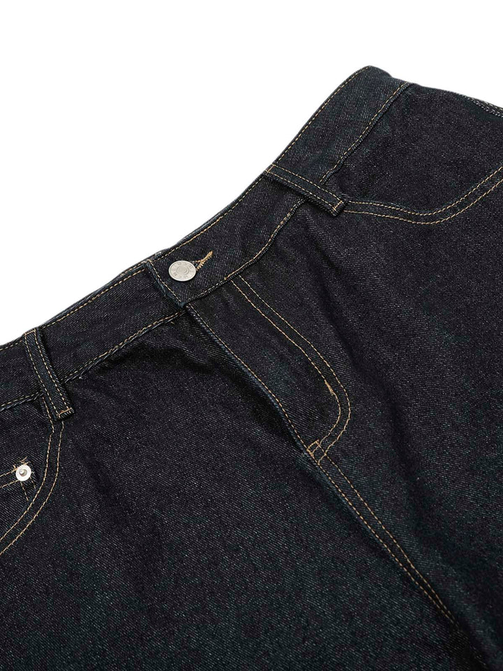 Deconstructed Cheetah Print Baggy Barrel Jeans - 2286