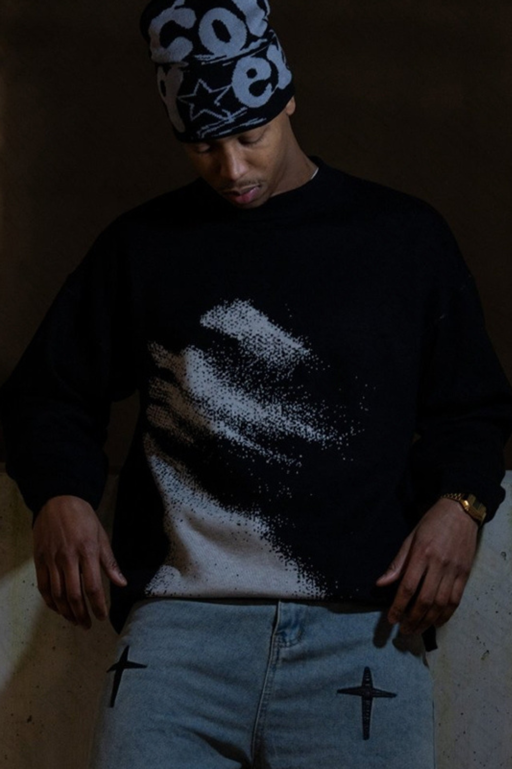 'Distorted' Graphic Knitted Sweater - NO RESTOCKS
