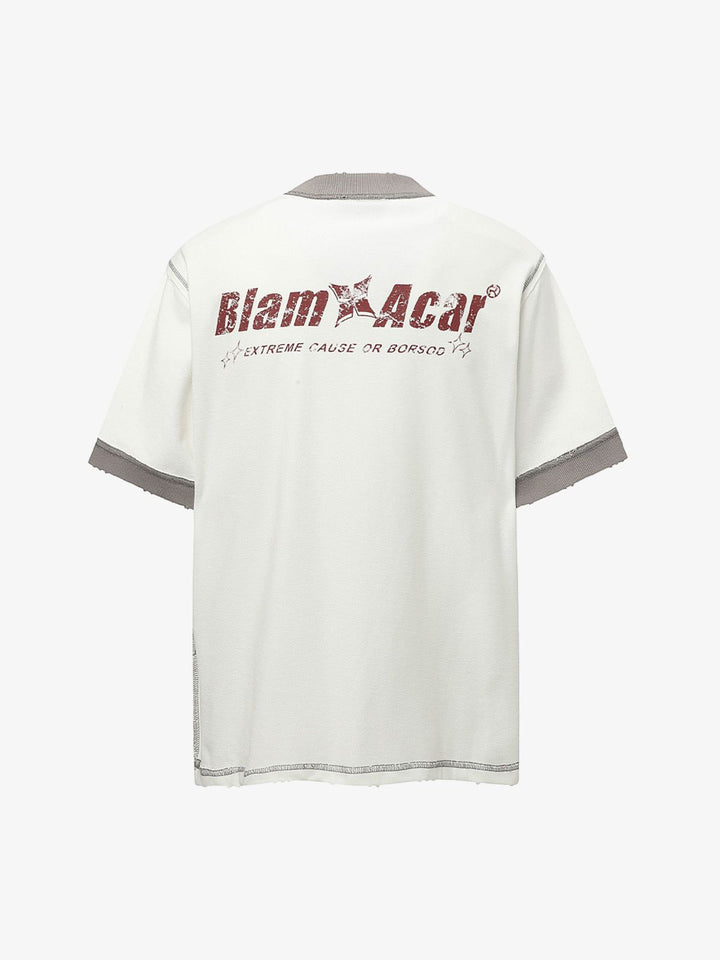 Distressed NO. 28 Jersey T-Shirt