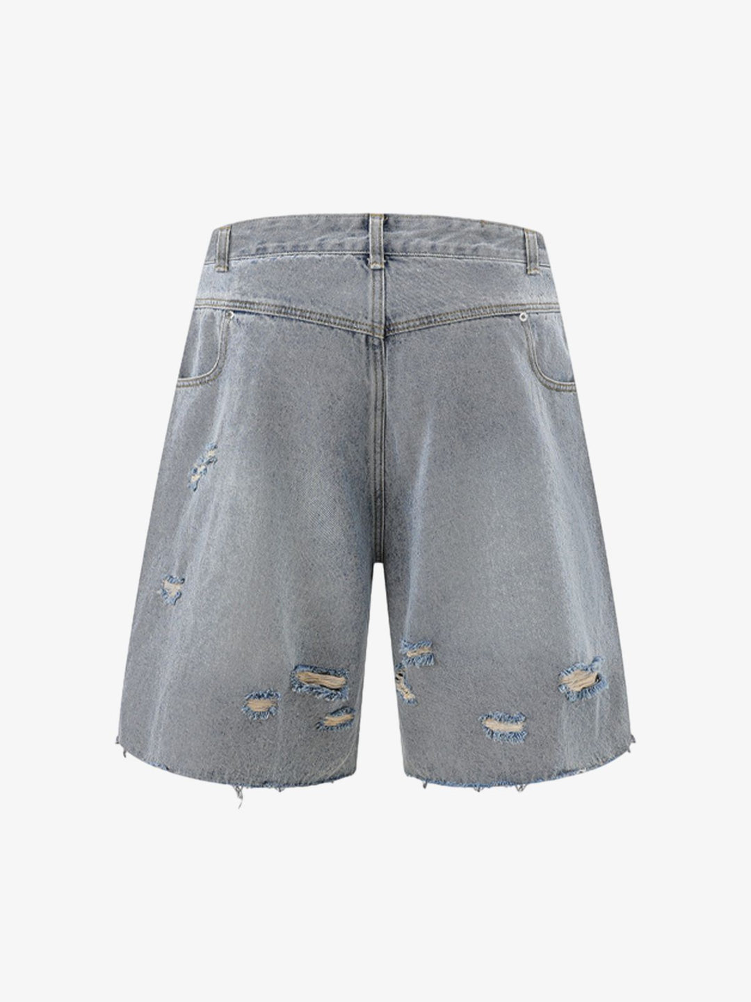 Distressed Ripped Denim Suit