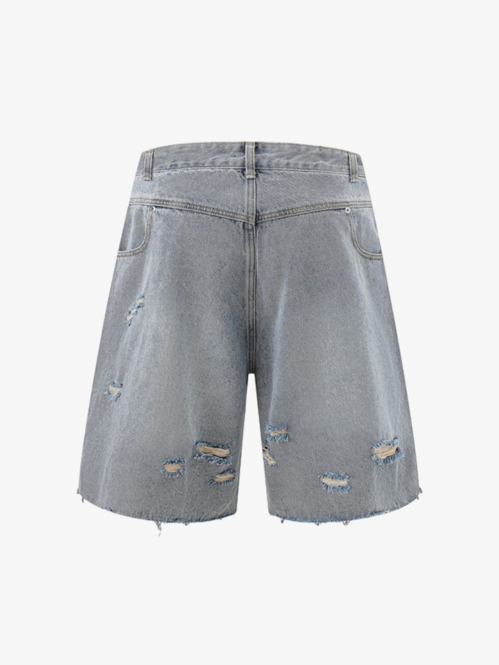 Distressed Ripped Denim Suit