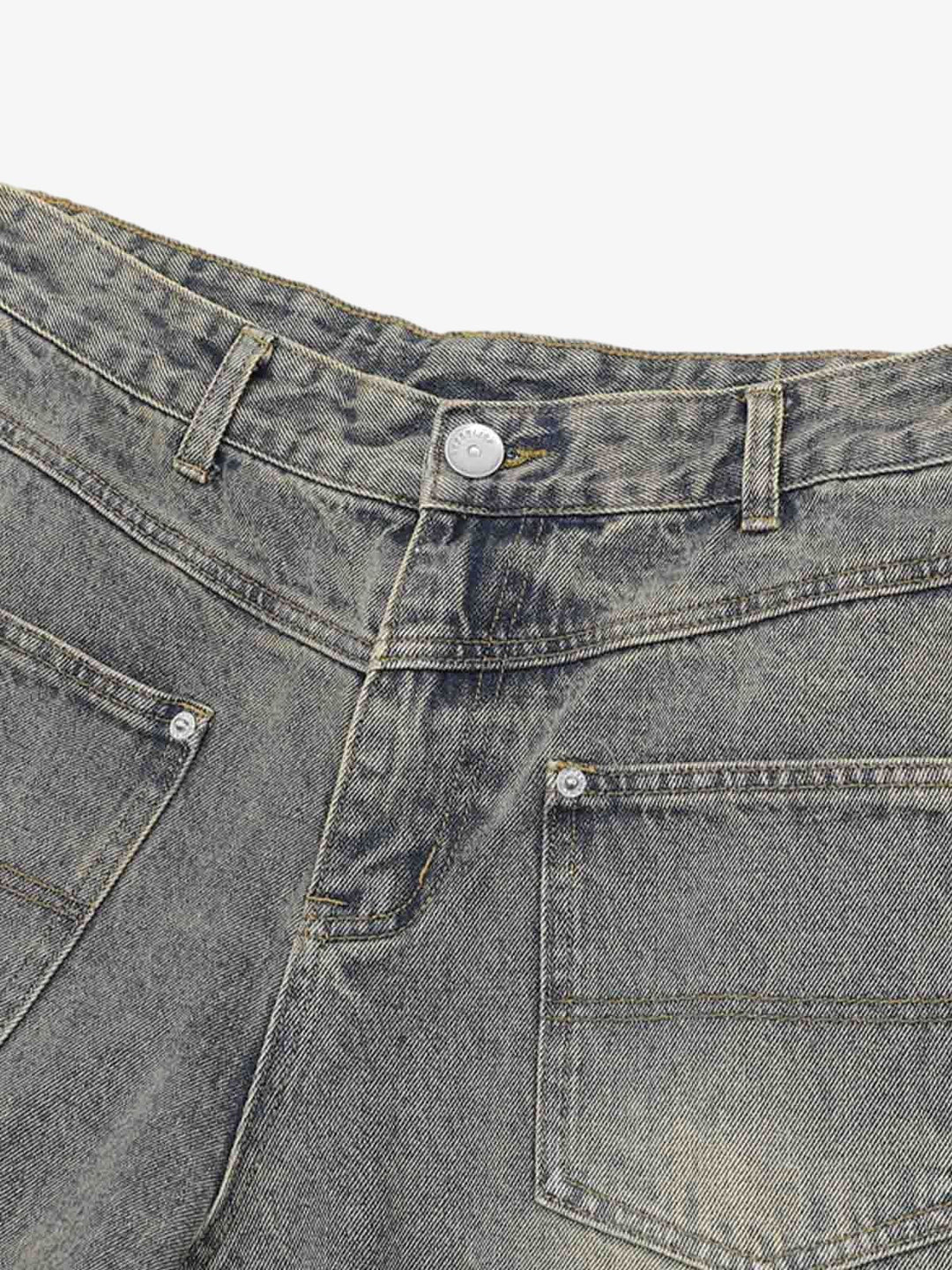 Distressed Ripped Denim Suit