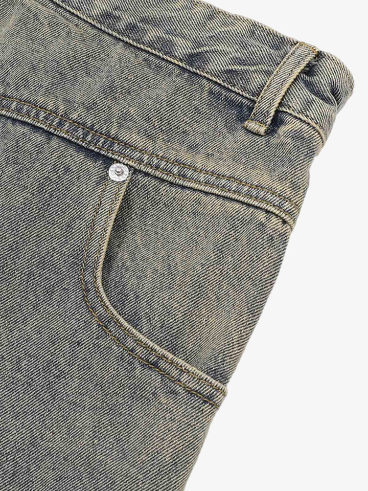 Distressed Ripped Denim Suit