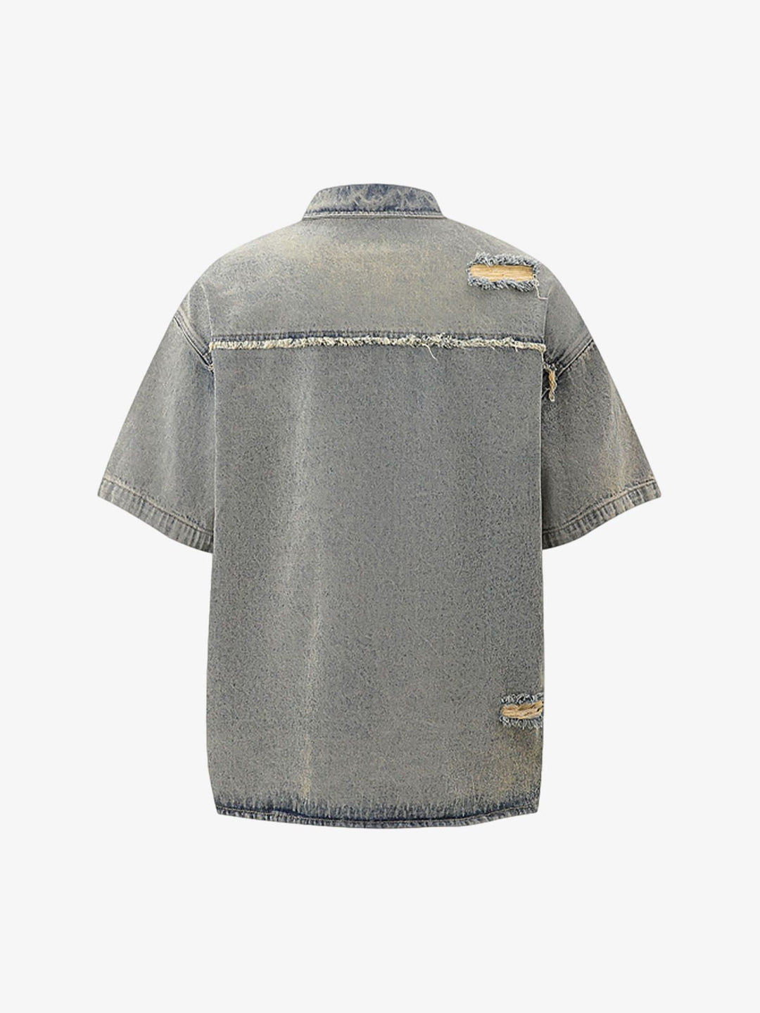 Distressed Ripped Denim Suit