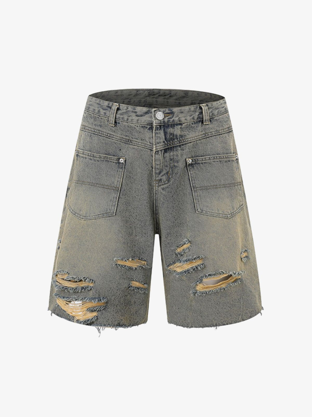 Distressed Ripped Denim Suit