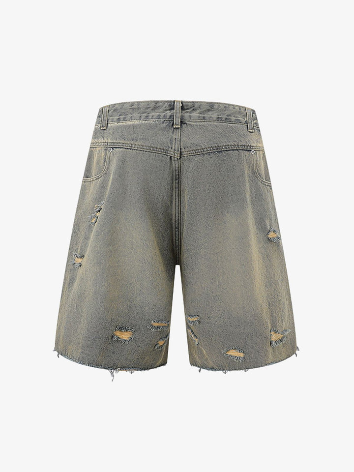 Distressed Ripped Denim Suit