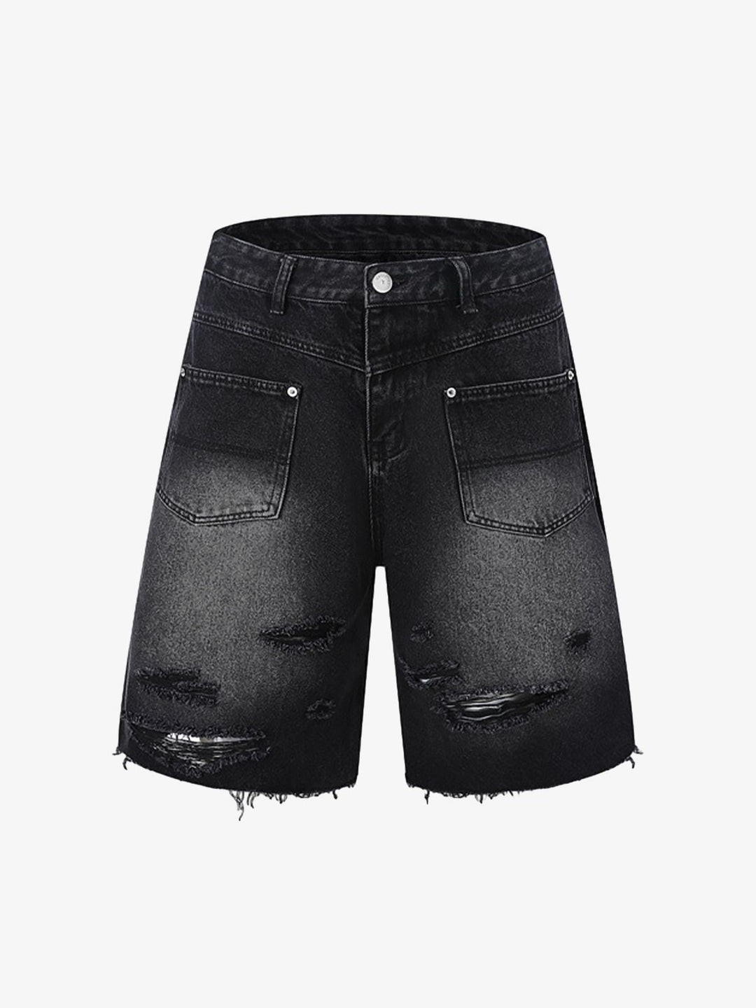 Distressed Ripped Denim Suit