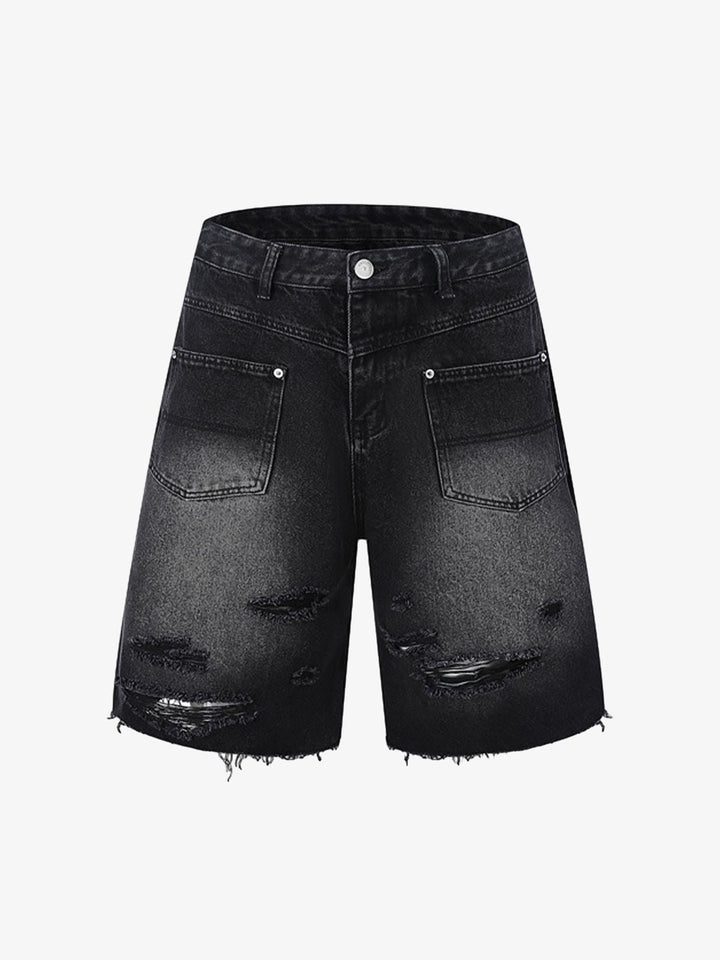 Distressed Ripped Denim Suit