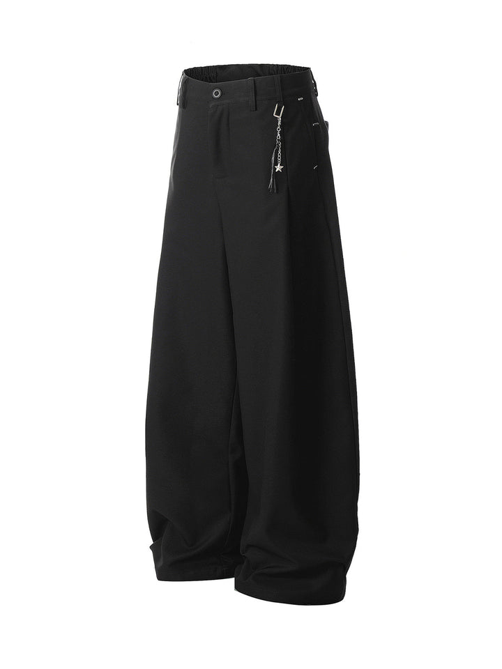 Elastic Waistband Barrel Pants