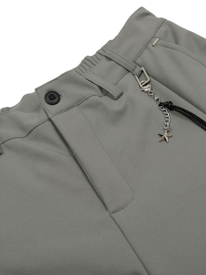 Elastic Waistband Barrel Pants