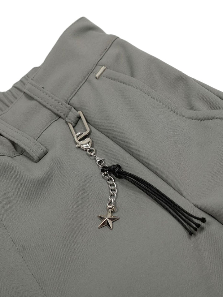 Elastic Waistband Barrel Pants