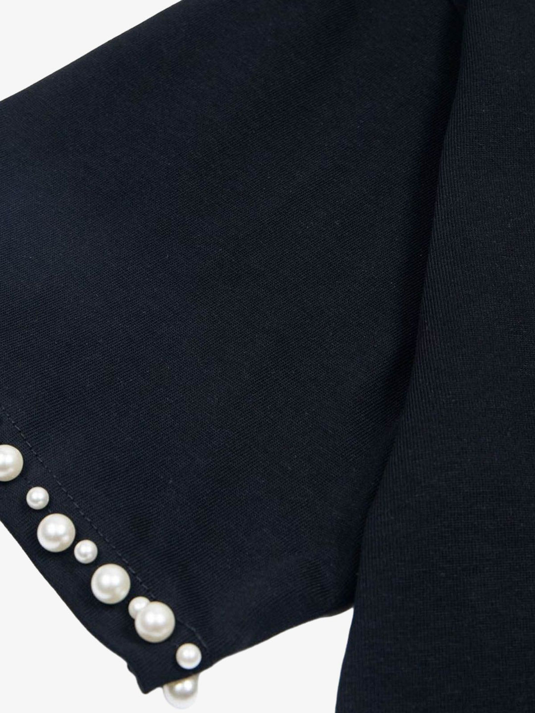 Elegant Pearl-Embellished Oversized T-Shirt