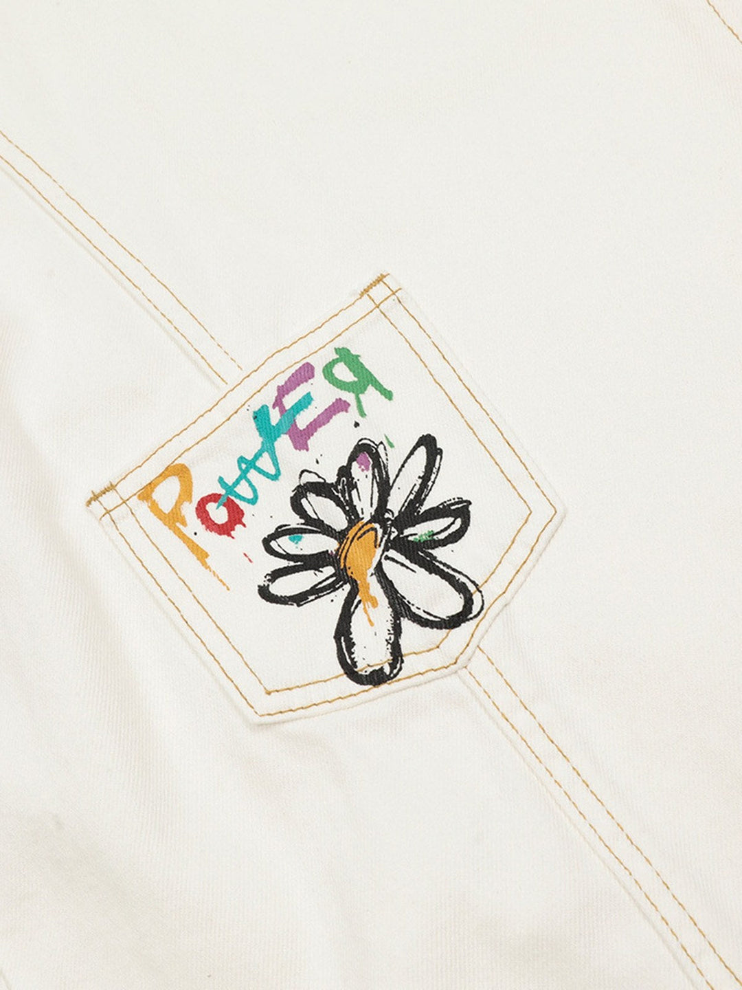 Embroidered Floral Patches Barrel Jeans