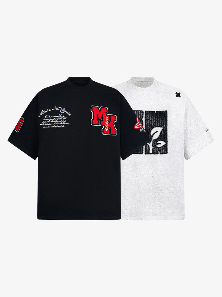 Embroidered Oversized T-Shirt Set