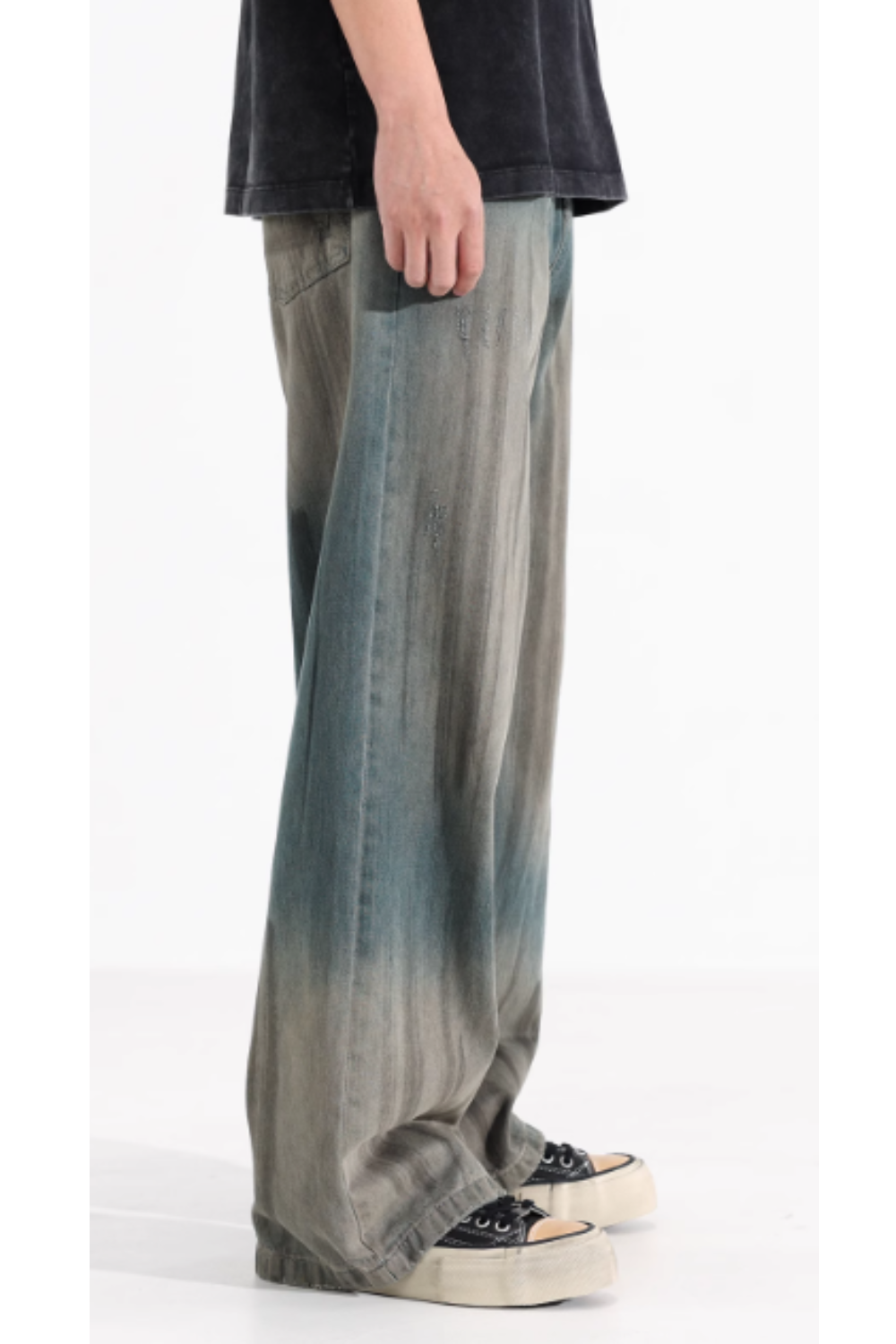 'Fade' Washed Straight-Leg Jeans