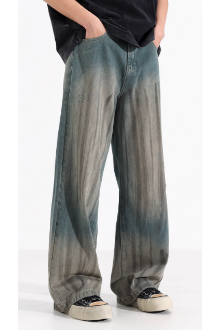 'Fade' Washed Straight-Leg Jeans