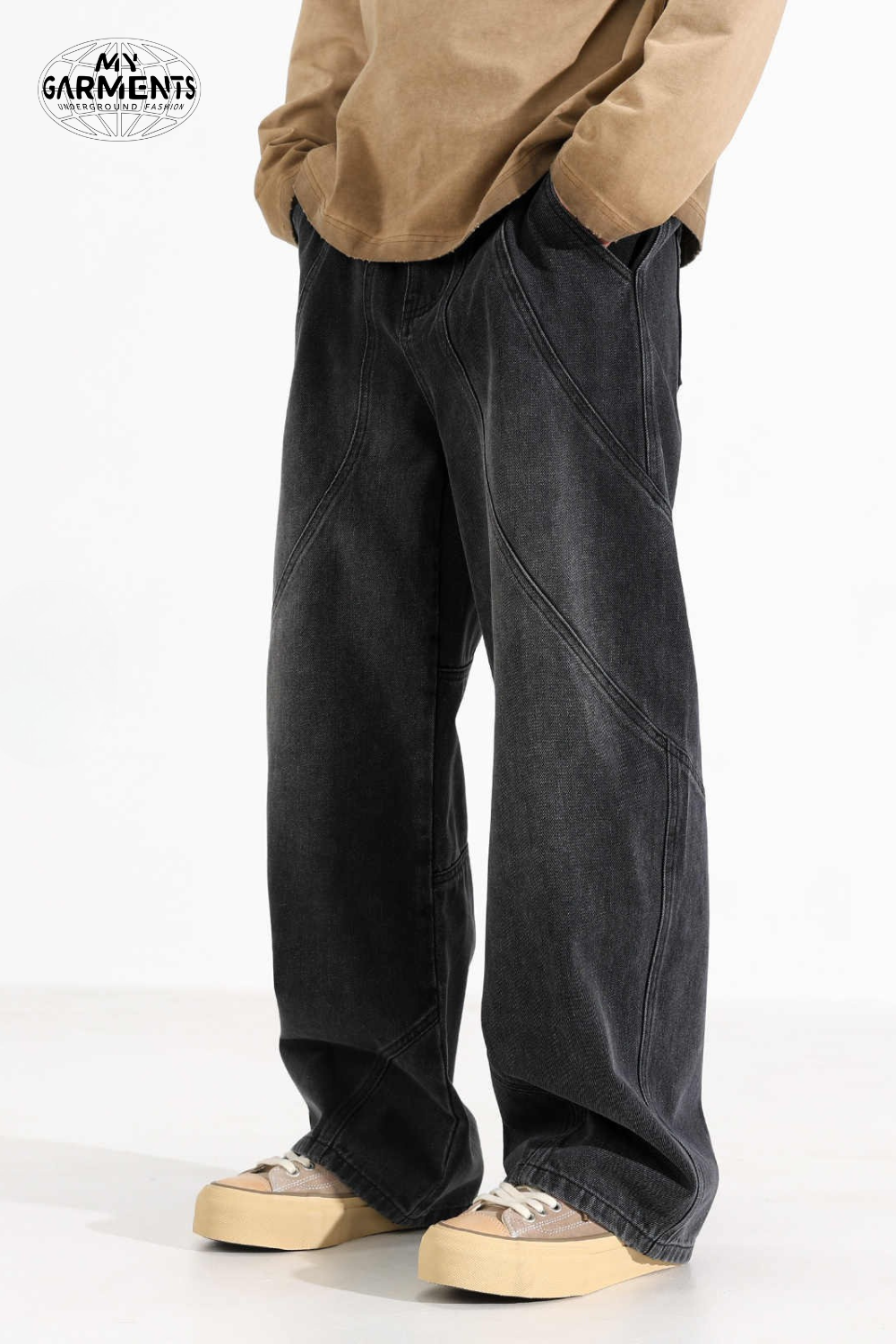 'Fragment' Baggy Jeans