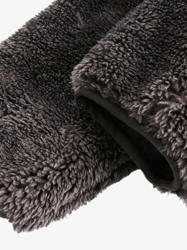 Fur Hooded Quilted Sherpa Jacket